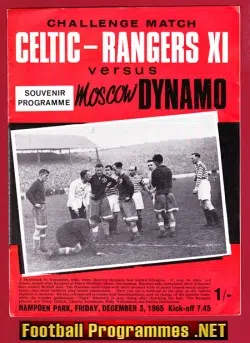 Glasgow Celtic + Rangers v Dynamo Moscow 1965 - Challenge Match