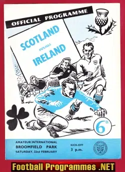 Scotland v Ireland 1958 - Amateur International Broomfield Park