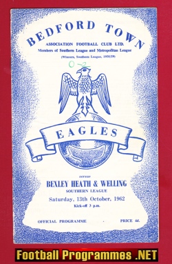 Bedford Town v Bexleyheath Welling 1962