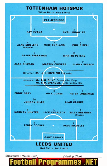 Tottenham Hotspur v Leeds United 1970