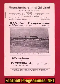 Wrexham v Plymouth Argyle 1959