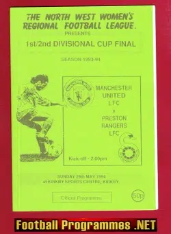 Preston Rangers Ladies v Manchester United Ladies 1994 Cup Final
