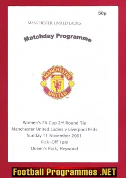 Manchester United Ladies v Liverpool 2001 - Man Utd Women