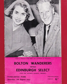 Bolton Wanderers v Edinburgh Select 1954 Allison Charity Trophy