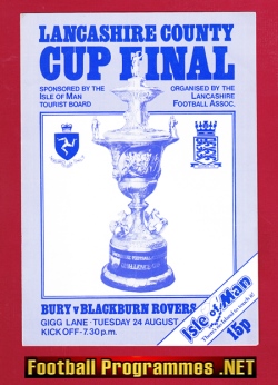 Blackburn Rovers v Bury 1982 – Lancashire County Cup Final