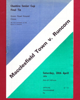 Macclesfield Town v Runcorn 1974 – Cheshire Senior Cup Final
