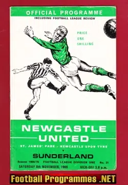 Newcastle United v Sunderland 1969 - St James Park
