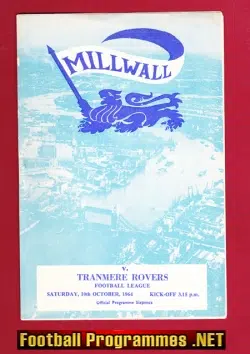 Millwall v Tranmere Rovers 1964