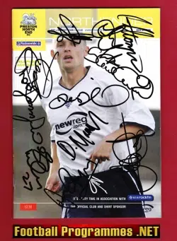 Preston North End v Grimsby Town 2002 – Multi Signed Autographed