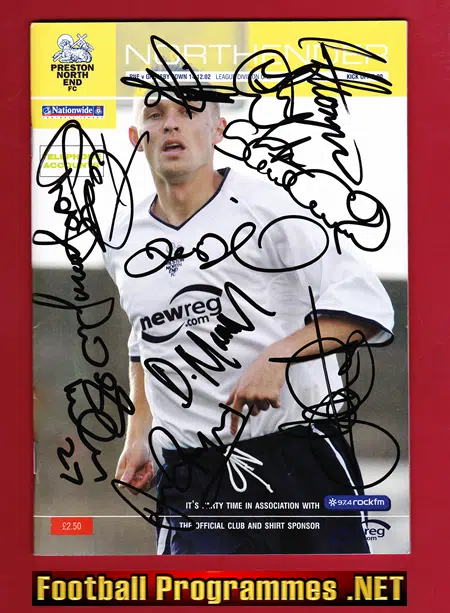 Preston North End v Grimsby Town 2002 – Multi Signed Autographed