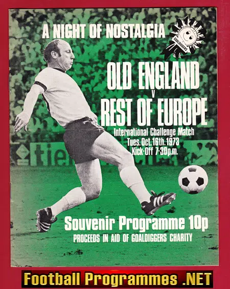 Old England v Rest Of Europe 1973 - Charity Match at Leicester