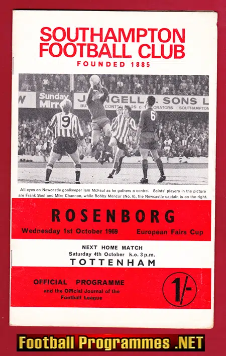 Southampton v Rosenborg 1969 - European Fairs Cup