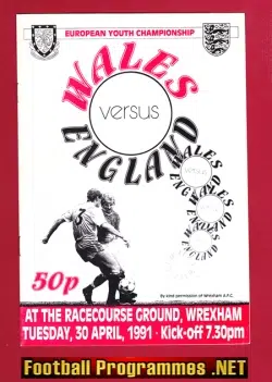 Wales v England 1991 - European Youth Championship Wrexham