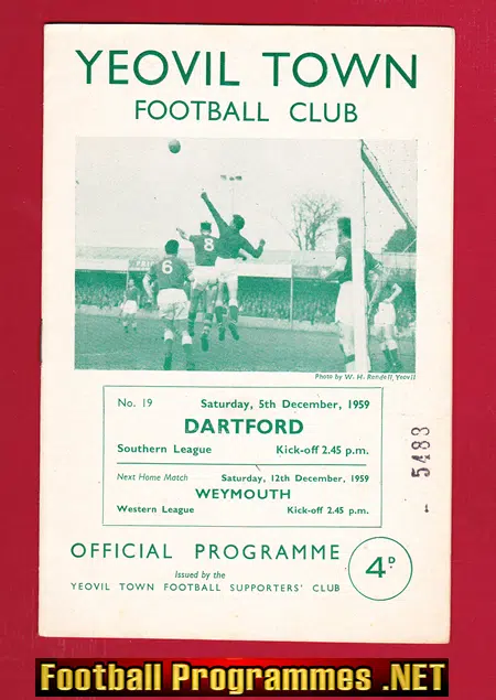 Yeovil Town v Dartford 1959