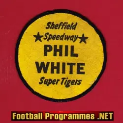 Sheffield Speedway Rider Phil White Cloth Patch Badge