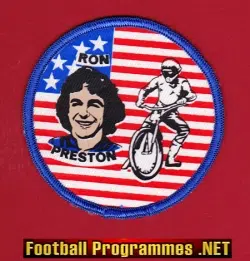 Ron Preston Speedway Rider Cloth Patch Badge - 1980s