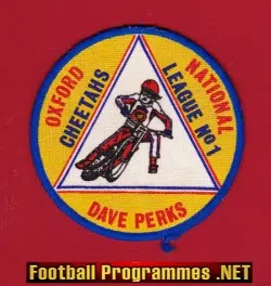 Oxford Cheetahs Speedway Cloth Patch Badge - 1980s