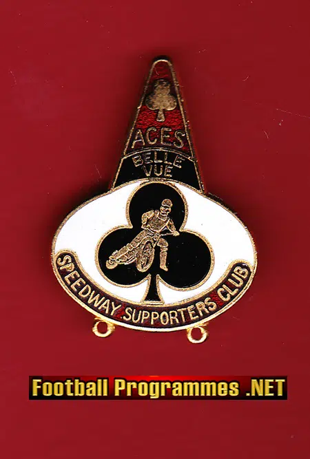 Belle Vue Aces Speedway Supporters Badge 1984