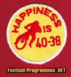 Speedway Cloth Patch Badge - Happiness Is 40 - 38