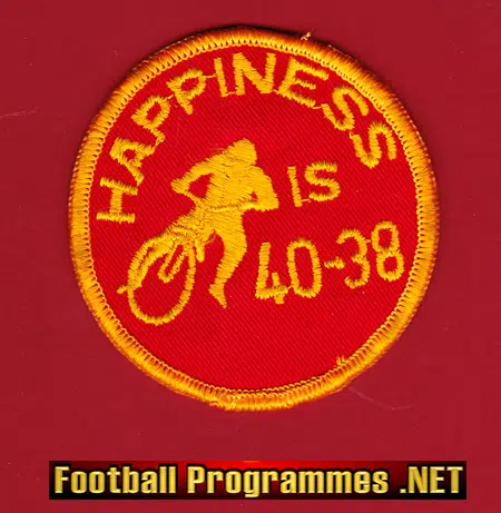 Speedway Cloth Patch Badge - Happiness Is 40 - 38