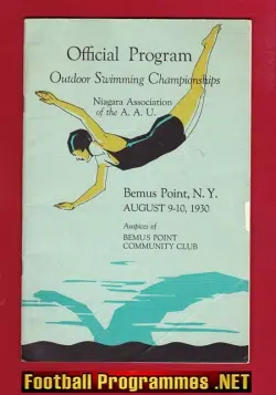 Outdoor Swimming Championships Bemus Point New York America 1939