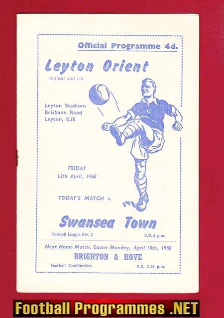Leyton Orient v Swansea Town 1960