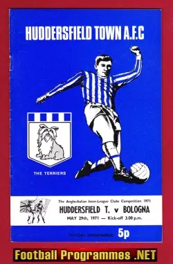 Huddersfield Town v Bologna 1971 – Anglo Italian Cup
