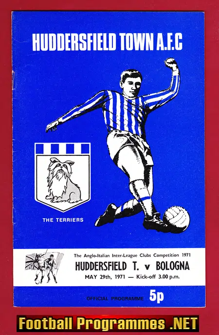 Huddersfield Town v Bologna 1971 – Anglo Italian Cup