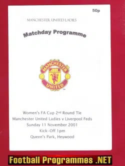 Manchester United Ladies v Liverpool 2001 - Women's FA Cup