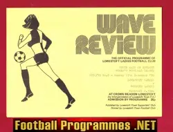 Lowestoft Ladies v Romford 1978 - Women's Football 1970's