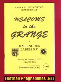 Warrington Grange Ladies v Haslingden 1997 - Women's Football
