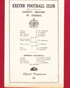 Exeter Rugby v Devonport Services 1948