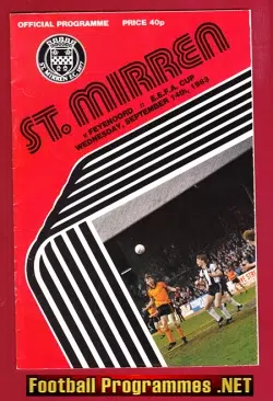 St Mirren v Feyenoord 1983 - UEFA Cup