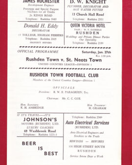 Rushden Town v St Neots Town 1966 ?