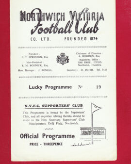 Northwich Victoria v Winsford United 1963