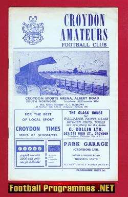 Croydon v Woking 1962 – Amateurs Match