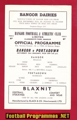 Bangor v Portadown 1960s ? – Ireland
