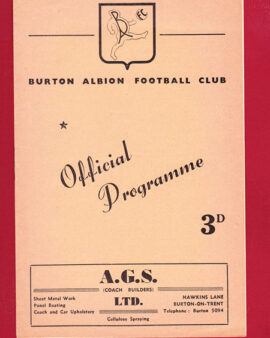 Burton Albion v Gresley Rovers 1957