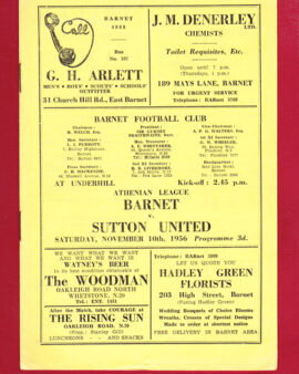 Barnet v Sutton United 1956