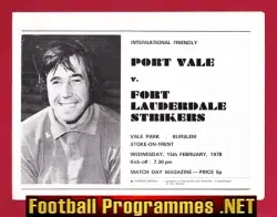 Port Vale v Fort Lauderdale Strikers 1978 - Gordon Banks Goalie