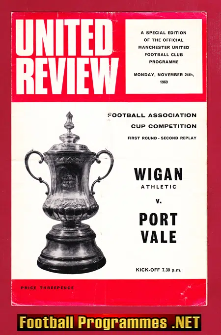 Port Vale v Wigan Athletic 1969 - FA Cup Replay Old Trafford