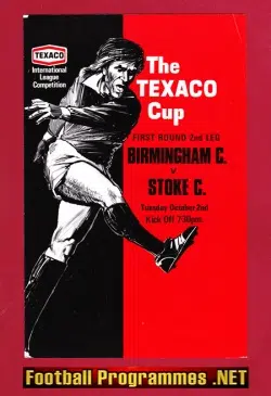 Birmingham City v Stoke City 1972 - Geoff Hurst - Texaco Cup