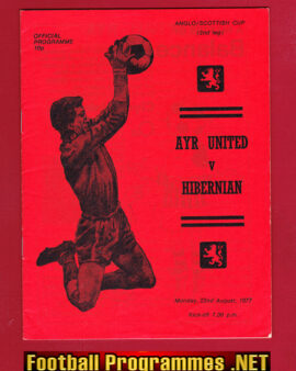 Ayr United v Hibernian Hibs 1977