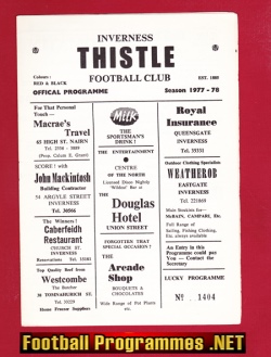 Inverness Thistle v Huntly 1977