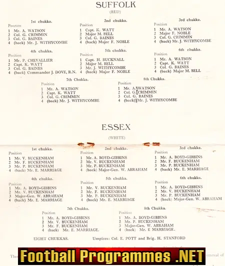 Suffolk v Essex Horse Polo at Chillesford 1950s