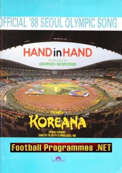 Olympic Games Seoul 1988 – Official Song Sheet Opening Ceremony