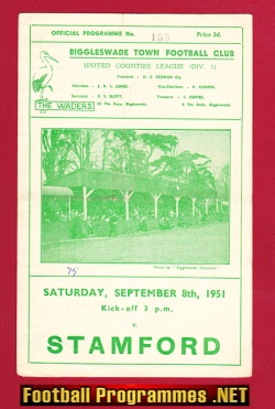 Biggleswade Town v Stamford Town 1951