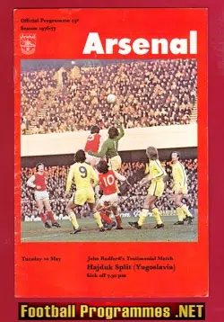 John Radford Testimonial Benefit Match Arsenal 1977
