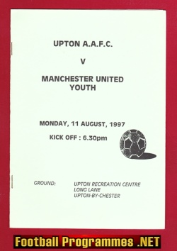 Upton Athletic v Manchester United 1997 – Youth Match Long Lane