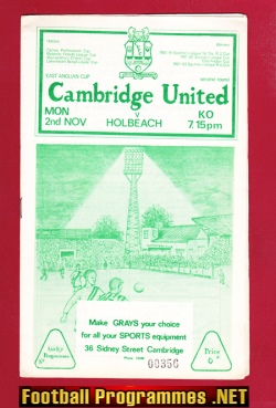 Cambridge United v Holbeach United 1964